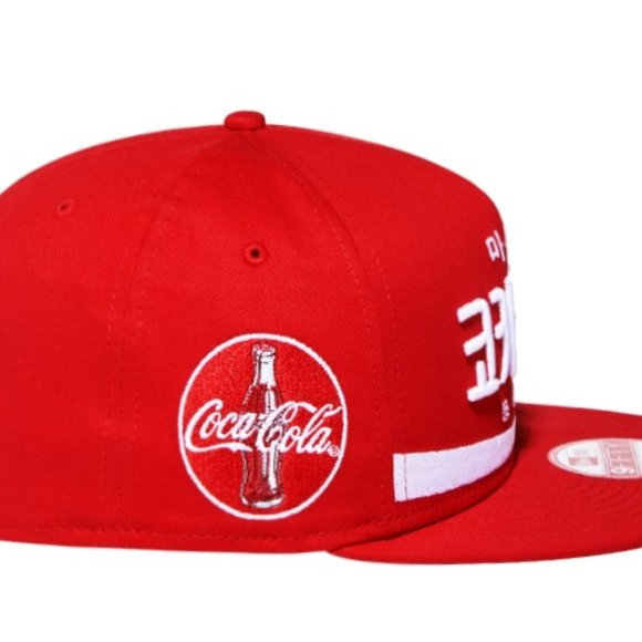 950 AF "COCA COLA" Collaboration KOREAN Red NEW ERA Snapback - Picture 3 of 7